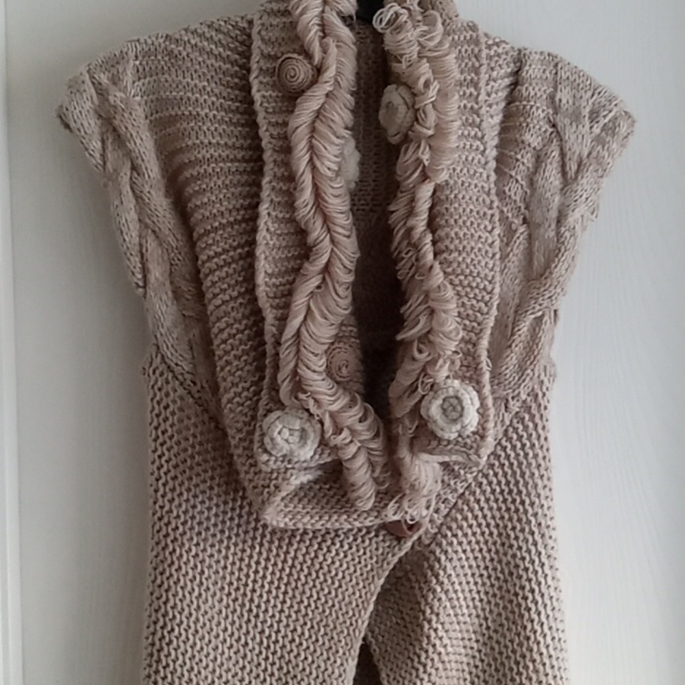 Dex Beige Knit Cardigan